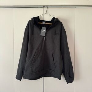 New Balance Men's Black Quarter Zip Hoodie Sweater